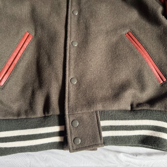 Frank & Oak x Golden Bear Varsity Wool Leather Jacket Large (slim fit) $849 - Picture 6 of 13